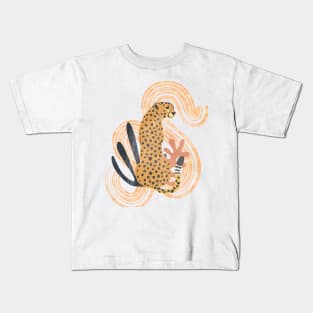 Leopard Abstract drawing Kids T-Shirt